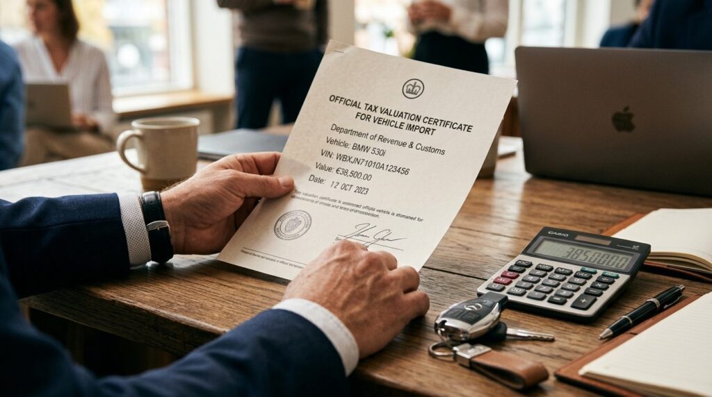 Close-up of a businessmans hands holding an official bindin