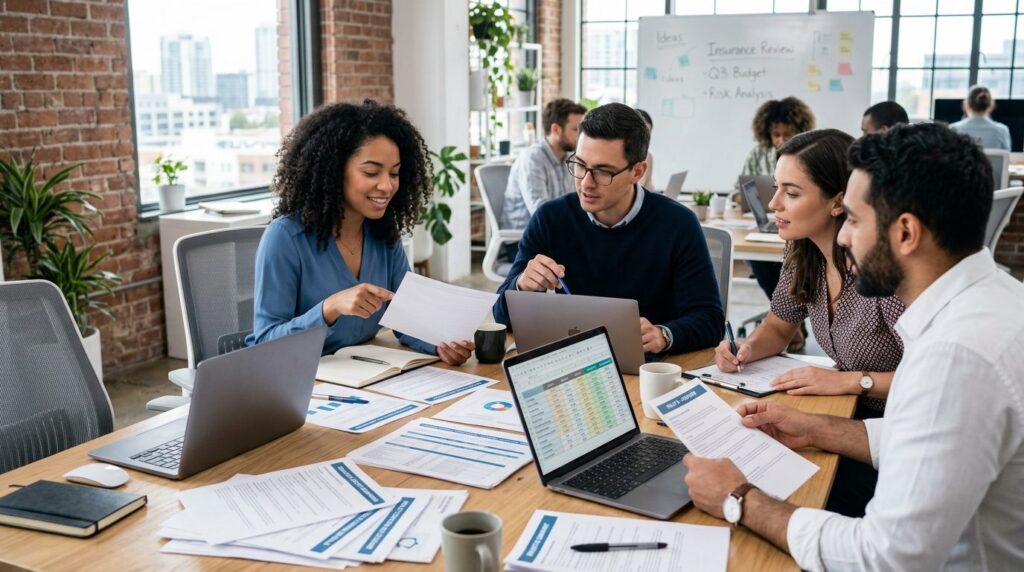 Marketing agency or media company office scene: Young profes